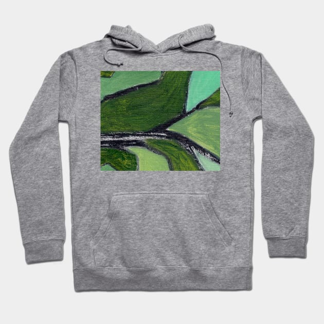 Sap Green Abstract Art Hoodie by Go Abstract Art